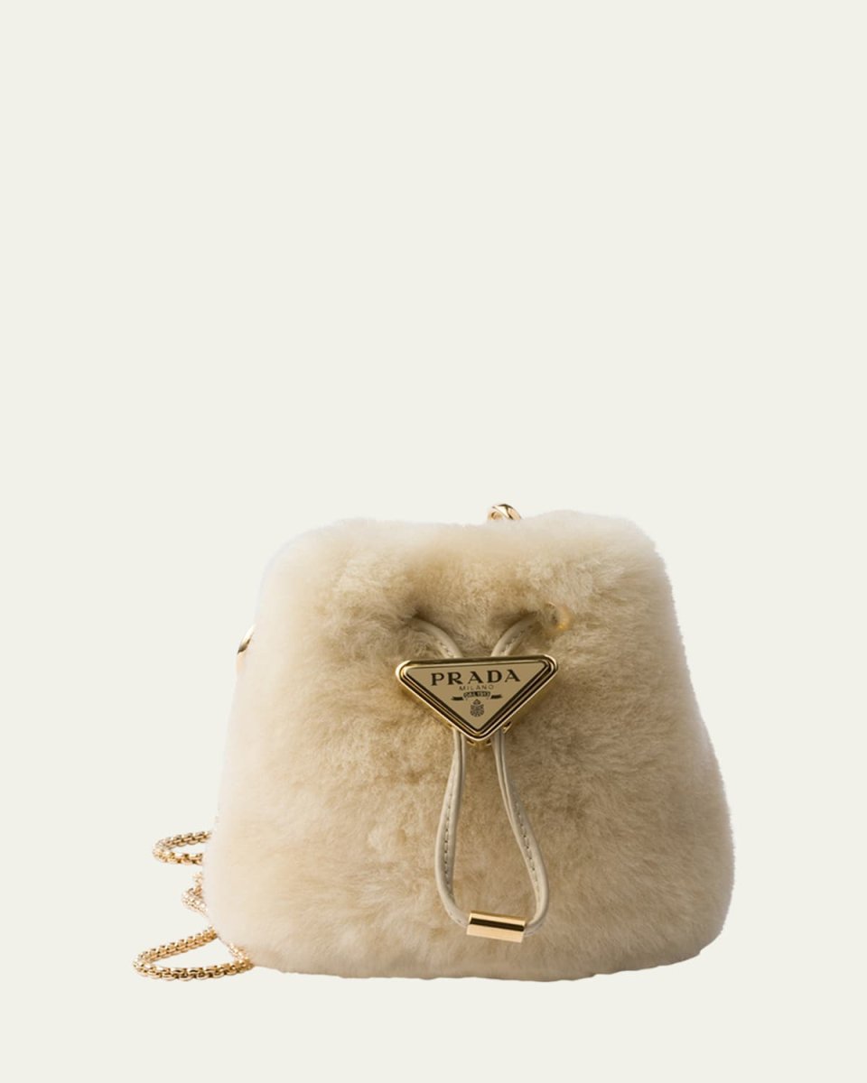 Montone Shearling Bucket Bag